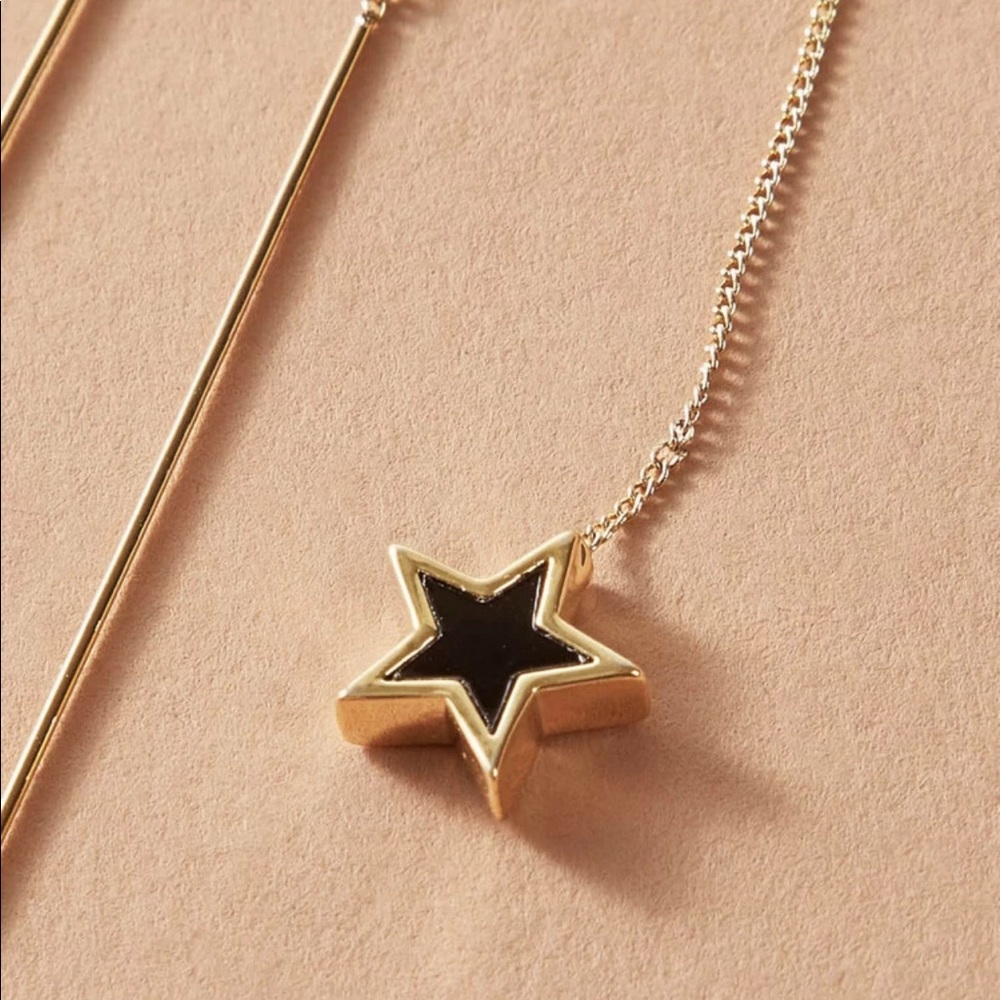 Star Threader Drop Earrings - Picture 3 of 3